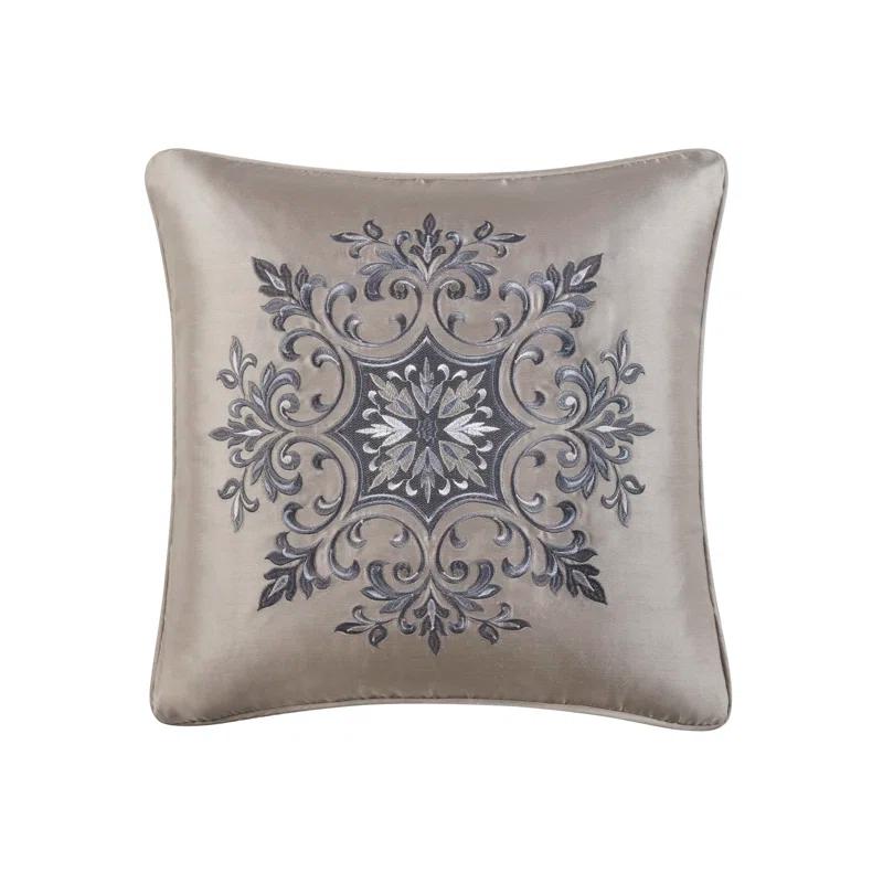 Five Queens Court Leonard 18" Square Decorative Throw Pillow