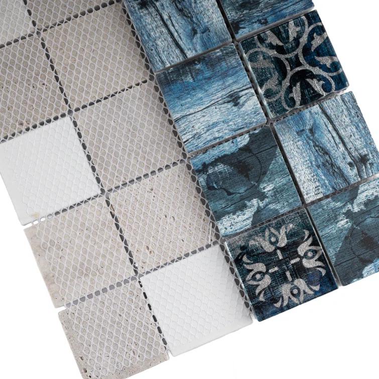 Supreme Tile Classic Roman 11.82 in. x 11.82 in. Squares Glossy Glass Mosaic Tile