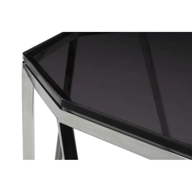 Abler 55'' Glass Top Console Table