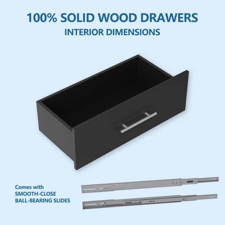 HOMEIBRO 2 Drawer Short Tower Closet Unit Closet System