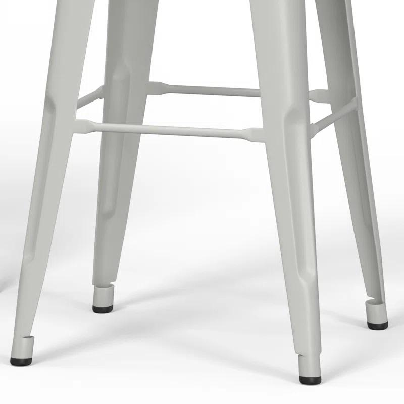 Simpli Home Fletcher Metal Contemporary Stools with Brace Support (Set of 2)