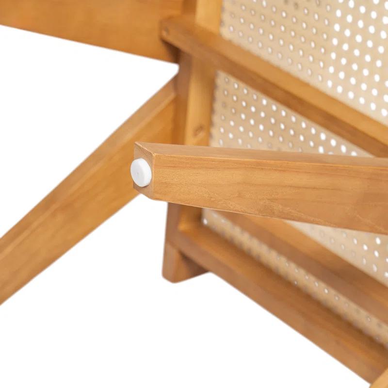 NFusion Darrell Rattan Dining Chairs With Rubber Wood Frame (Set of 2)