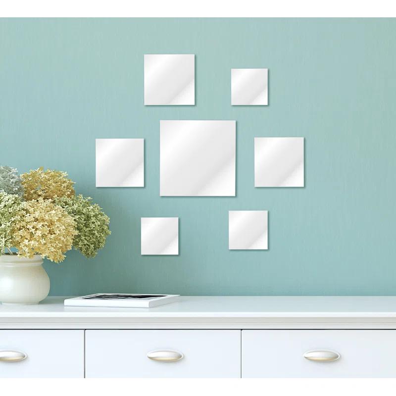 Elements Set of 7 Frameless Wall Mirrors