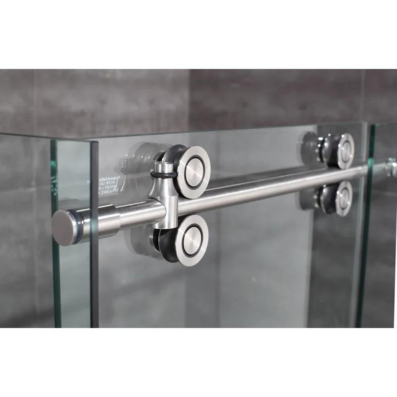 Aston Langham 48" W x 33.8125" D x 75" H Sliding Shower Enclosure with Fixed Panel Door SEN979-SS-48-10