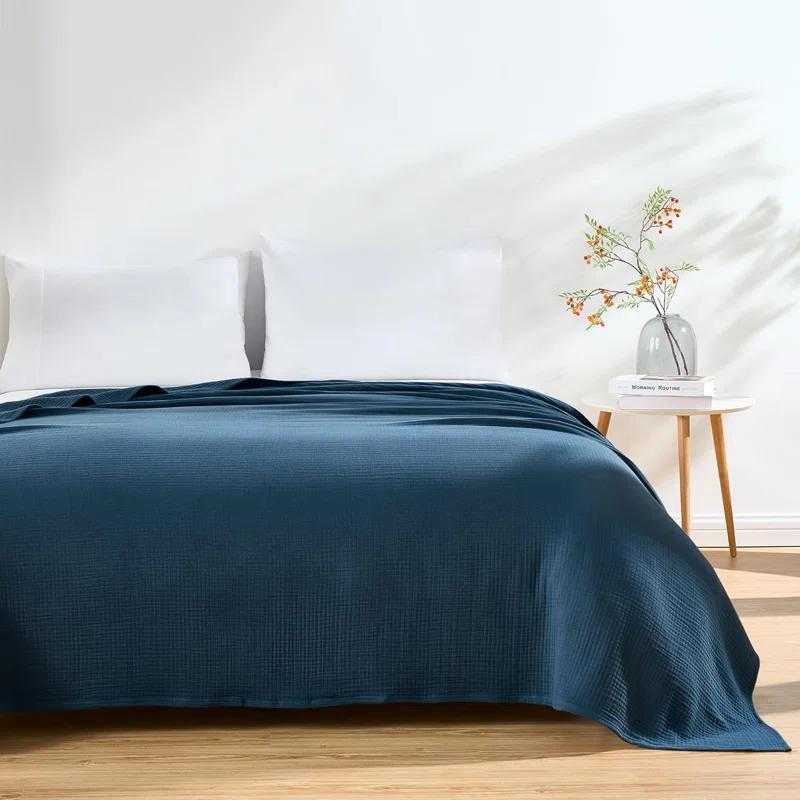 Chezmoi Collection Airy Lightweight 4 Layer Cotton Muslin Blanket