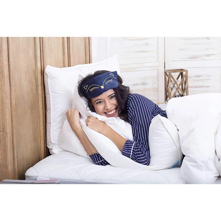 ContinentalBedding Continental Bedding Soft Down Pillows, 2-Pack, 550FP, 75% Down 25% Feather, 400TC 100% Cotton Cover (Set of 2)