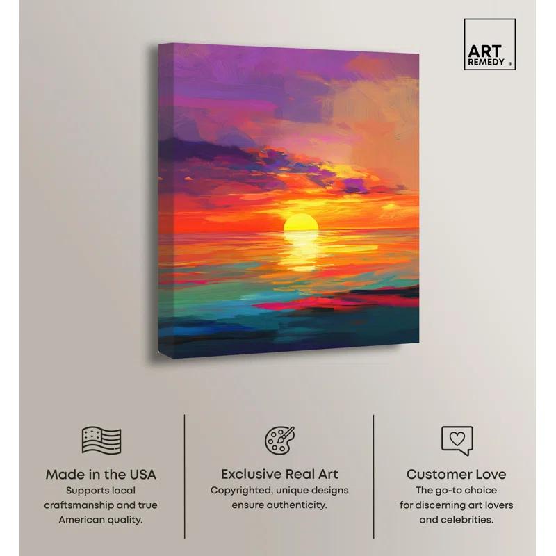 Art Remedy Seascape II Canvas Sunset Paintings by Art Remedy