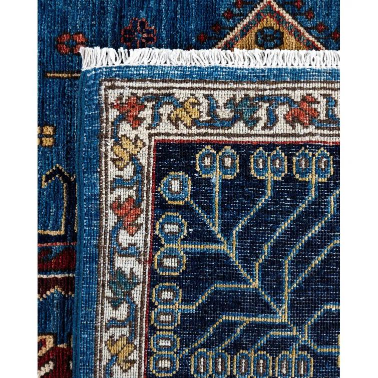 Solo Rugs One-of-a-Kind Rectangle 8' X 10'3" Wool Area Rug Light Blue/Red/Brown/Navy