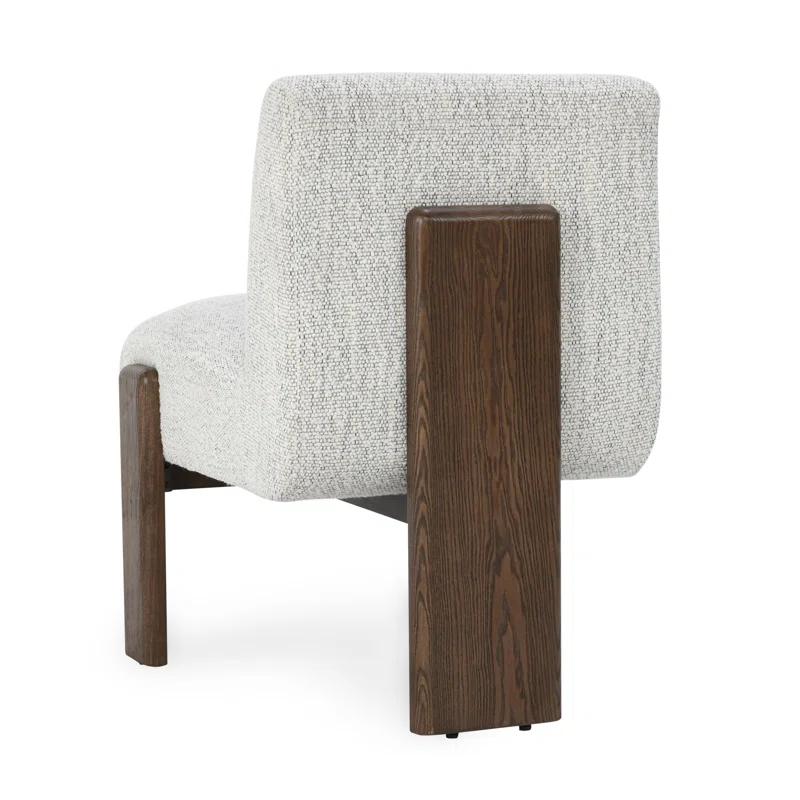 Chelsea Upholstered Fabric Dining Chair In Ivory