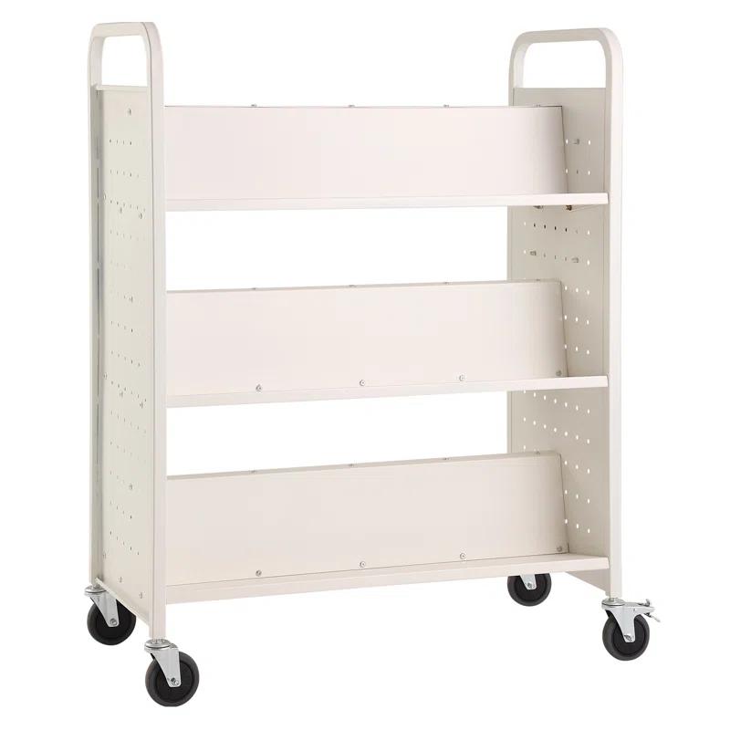 Stellweilan Tessberg 49.2'' H Book Cart with Wheels