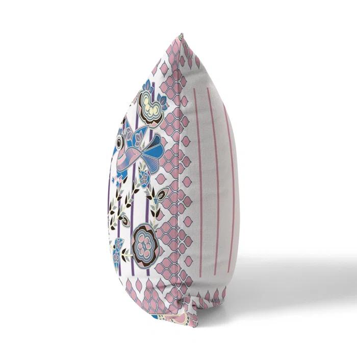 AmritaSen Aquatic Peacock Polyester Square Indoor/Outdoor Pillow Cover & Insert | Wayfair