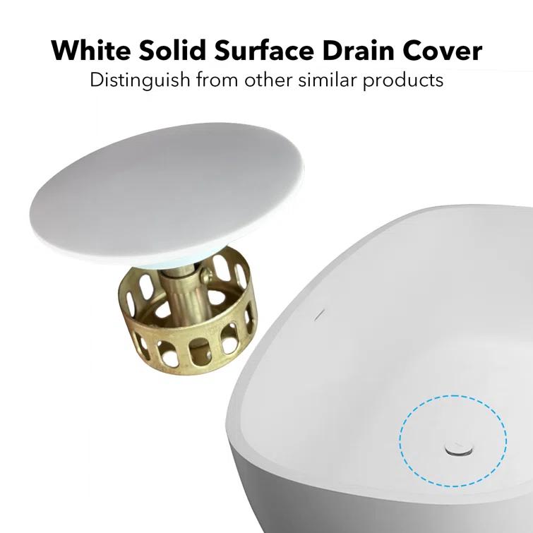 Staykiwi 67'' x 29'' Freestanding Soaking Plastic / Acrylic Bathtub JJCS04BT-67