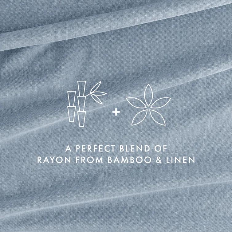 Linen Bamboo-Blend Breathable Luxury Bed Sheet Set