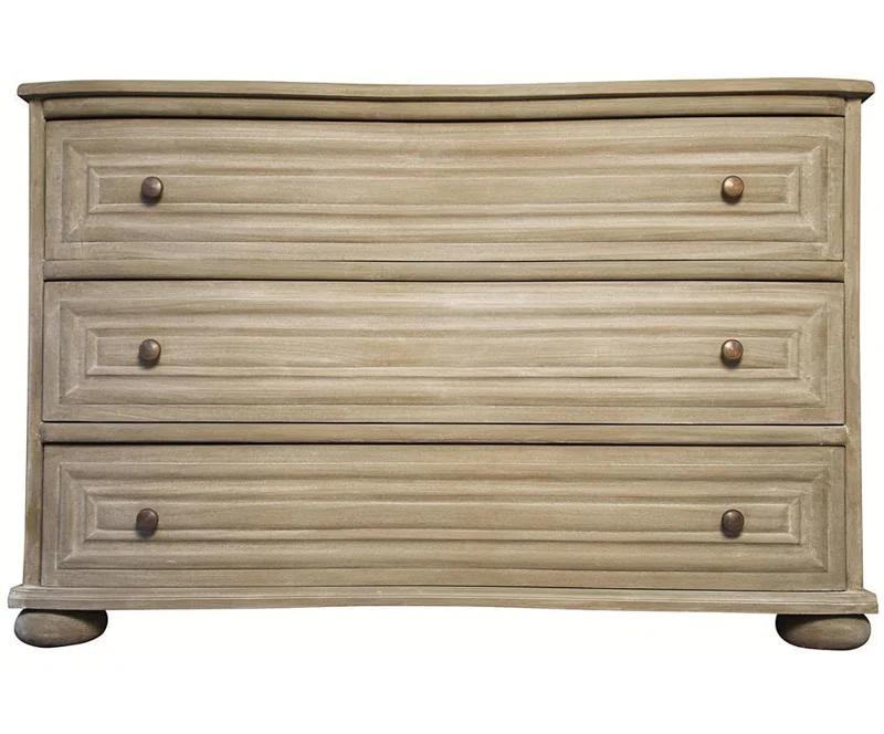 Noir Lauren Solid Wood 45'' W 3 - Drawer Dresser