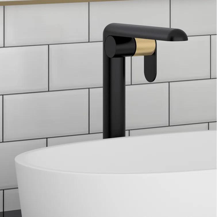 Riobel Ciclo™ Vessel Sink Bathroom Faucet CIL01LNBKBG