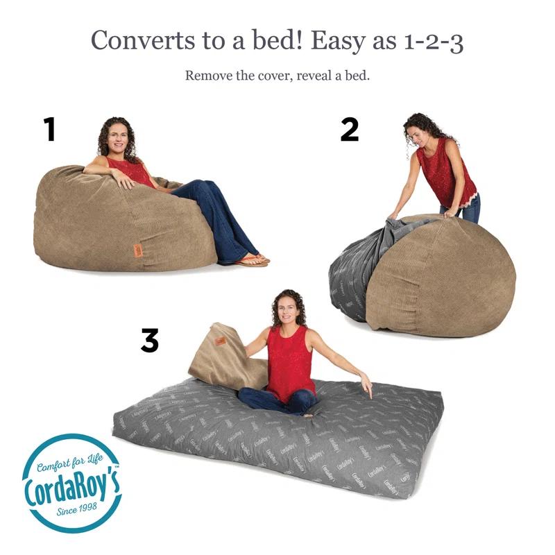 CordaRoy's CordaRoy's Corduroy Convertible Bean Bag Chair
