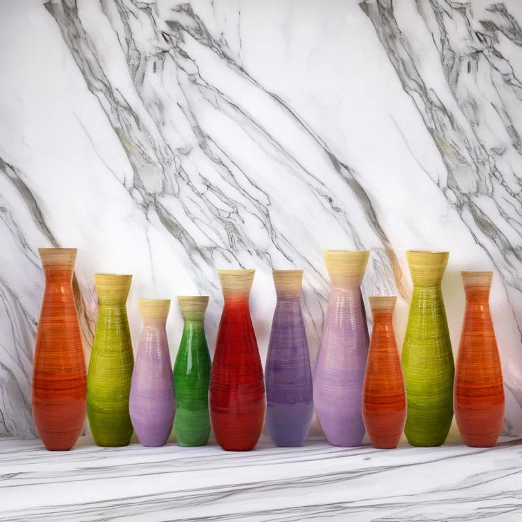 Uniquewise Handmade Wood Floor Vase