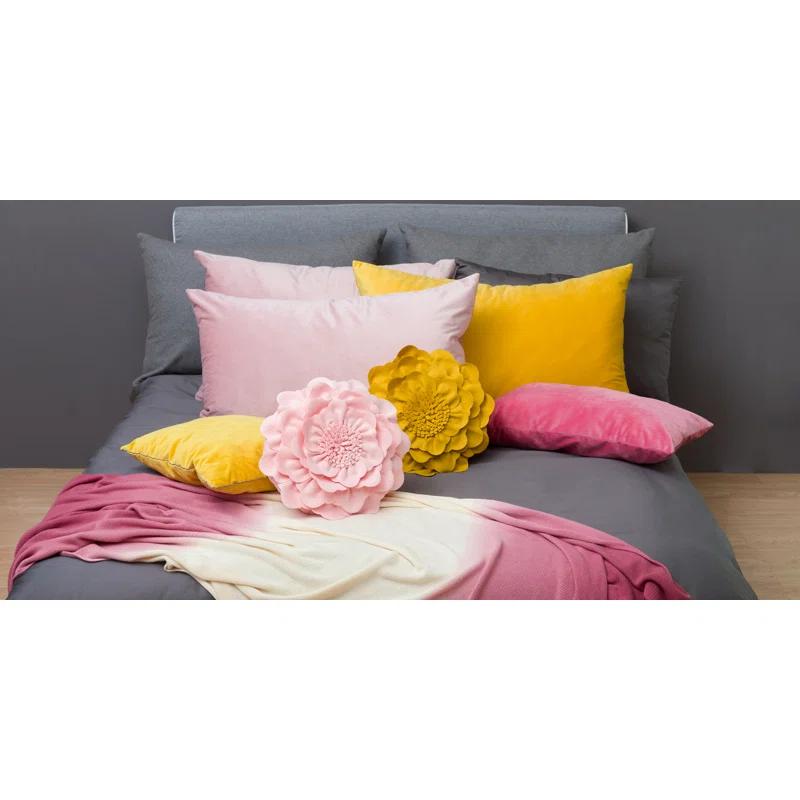 JWH 3D Floral Throw Pillow Floral Throw Pillow