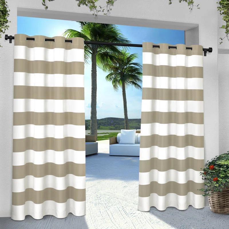 Longshore Tides Agim Polyester Semi Sheer Curtain Pair (Set of 2)