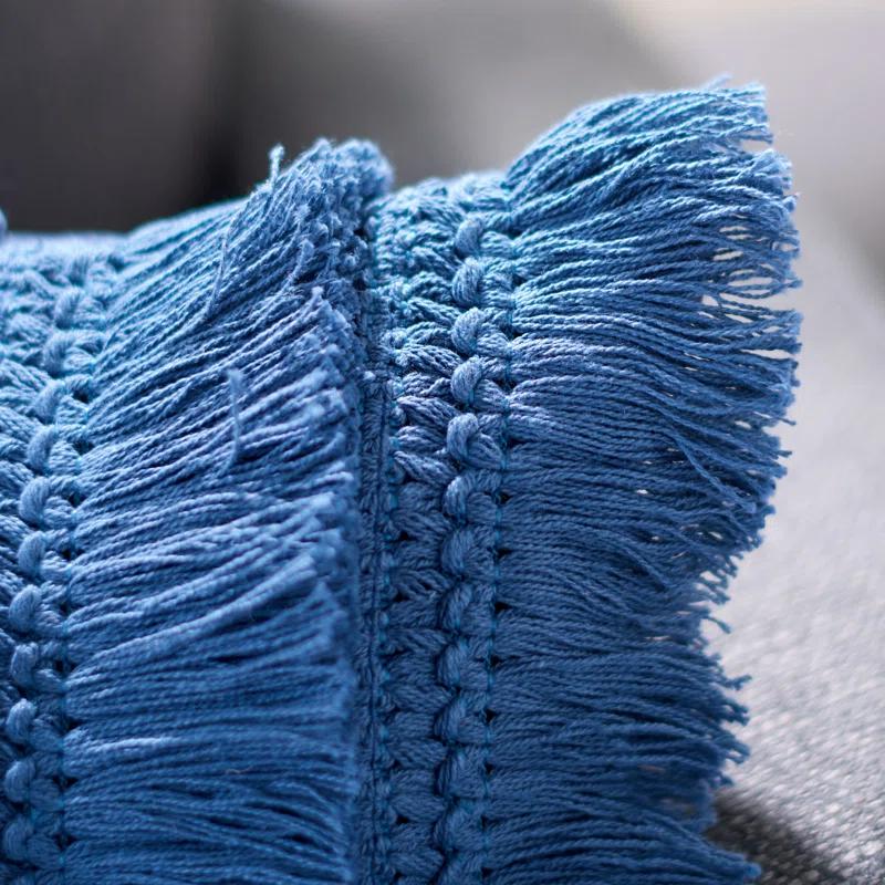 Safavieh Grema Fringed Cotton Reversible Throw Pillow