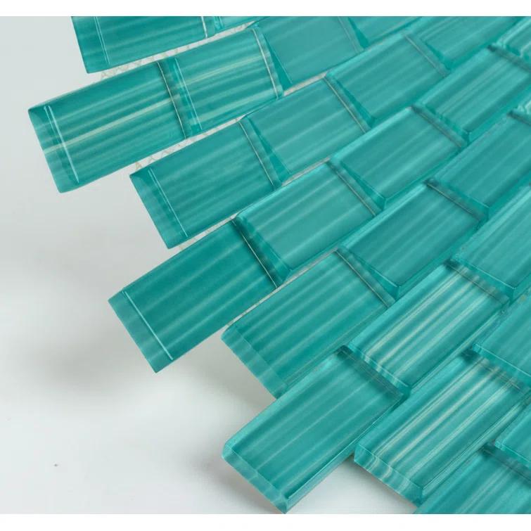 WS Tiles® Swimming Pool Series 1" x 2" Straight Edge Glass Mosaic Tile