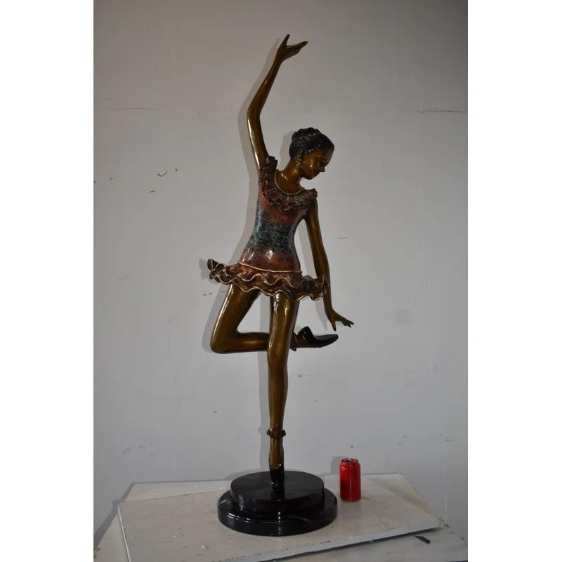 Winston Porter Brailen Ballet Dancer Ballerina Statue Size: 20" x 14" x 57"H