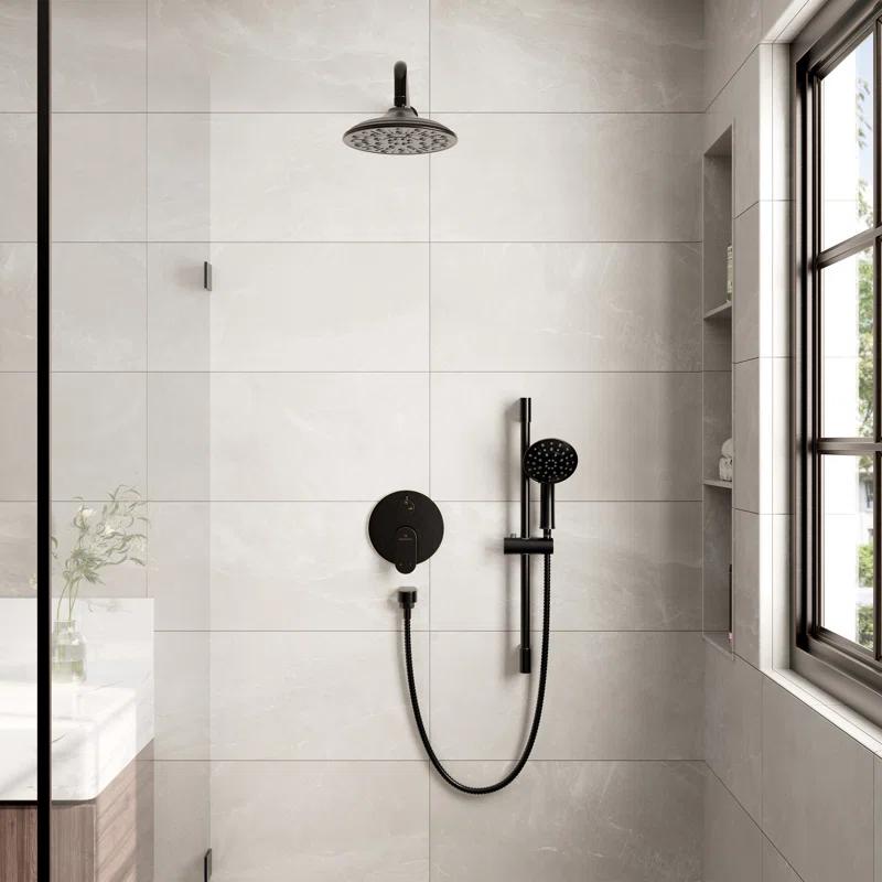mondawe Calliope Wall Mounted 2-Function Retro Pressure-Balanced Shower System with 3 Setting Handheld MD-A3815-ORB