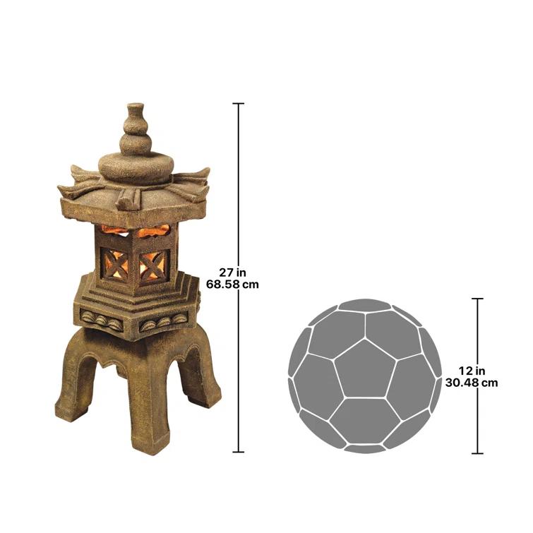 Design Toscano Sacred Pagoda Lantern Illuminated Statue