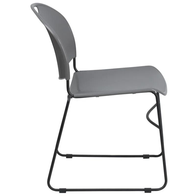 Flash Furniture Gaea 880 lb. Capacity Ultra-Compact Stack Chair with Metal Frame (Set of 5)