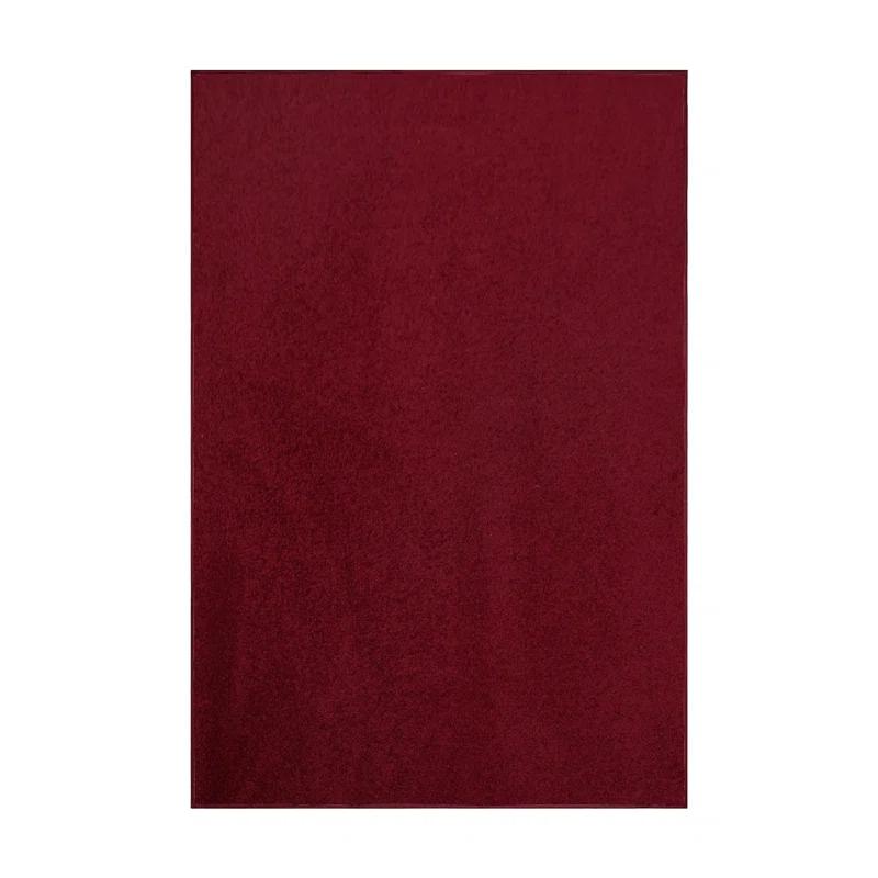Furnish My Place Modern Plush Pet and Kids Friendly Solid Color Burgundy Area Rugs, Stain & Fade Resistance, Made in USA, Perfect for Living Room, Dining Room, Bedroom, Playroom and Kidsroom, Event, Wedding Rug