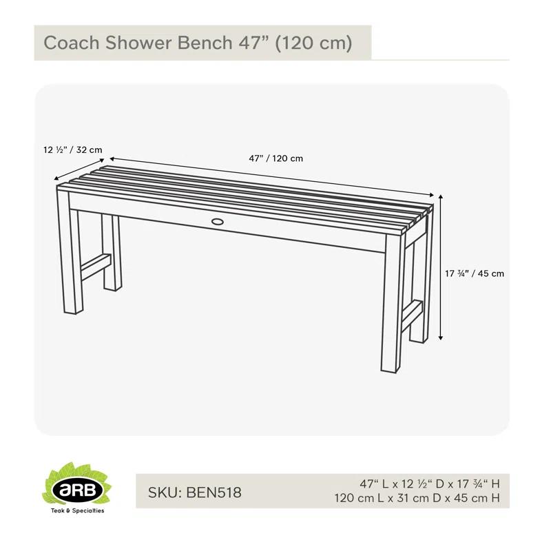 ARB Teak & Specialties Teak Shower Bench