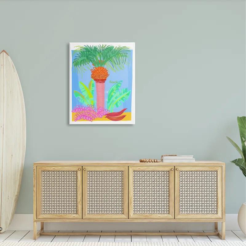 Stupell Industries " Tropical Palm Tree Botanicals Summer Beach Day "