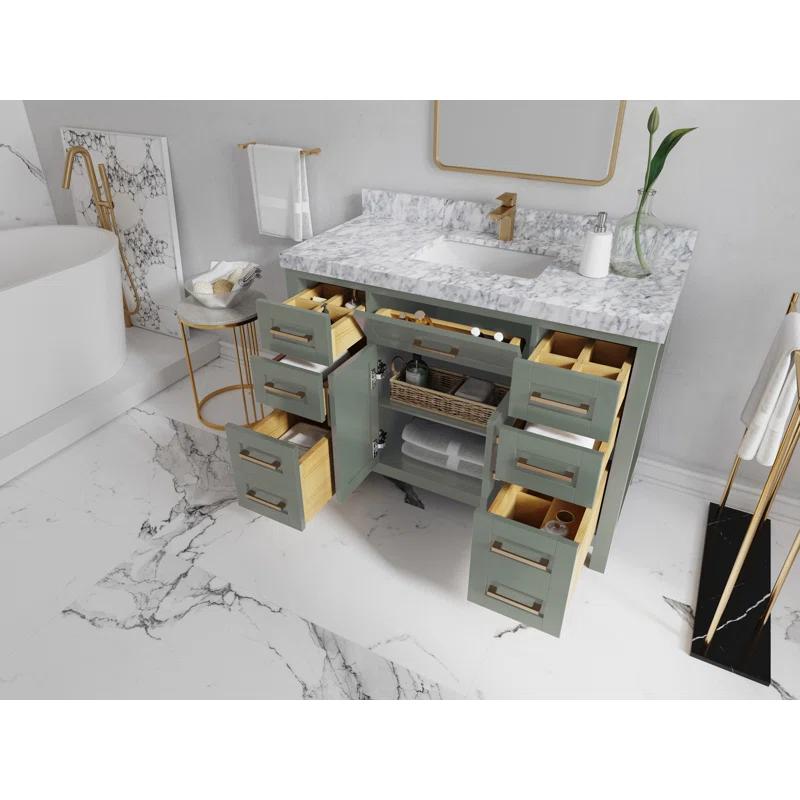 Willow Collections Cambridge 48'' Single Bathroom Vanity with Quartz Top
