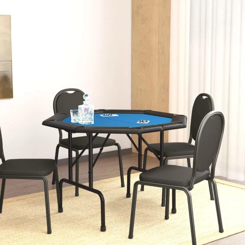 VidaXL VidaXL Folding Poker Table Texas Holdem Table 8 Players Portable Casino Table