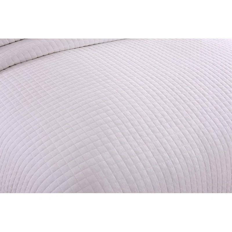 MarCielo WhiteCT Quilt Peony Cotton Geometric Shapes Quilt Set