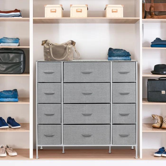 Sorbus Sorbus 12 Drawers Dresser with Steel Frame and Wood Top