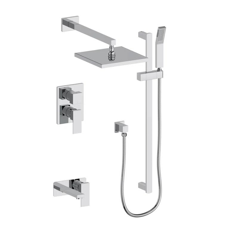 ZLINE ZLINE Bliss Shower System W/ 16 in. Oversized Shower Head in Brushed Nickel (BLS-SHS16-BN) BLS-SHS16-CH