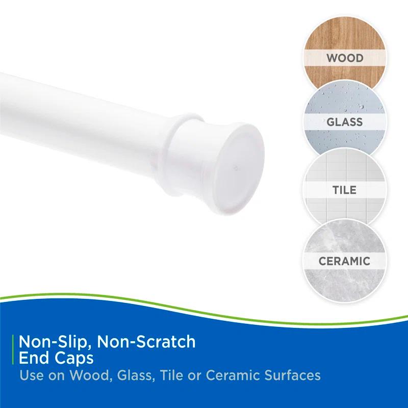 Kenney Twist & Fit Kenney Twist & Fit No Tools Tension Shower Curtain Rod, 42-72"