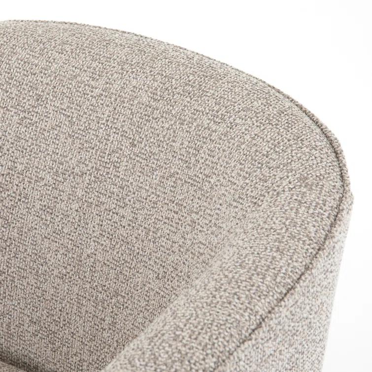 Light Grey Manufactured Wood Contemporary Barrel Chair