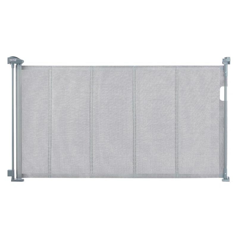 VEVOR VEVOR Retractable Gate Black Plastic Wall Mounted Pet Gate