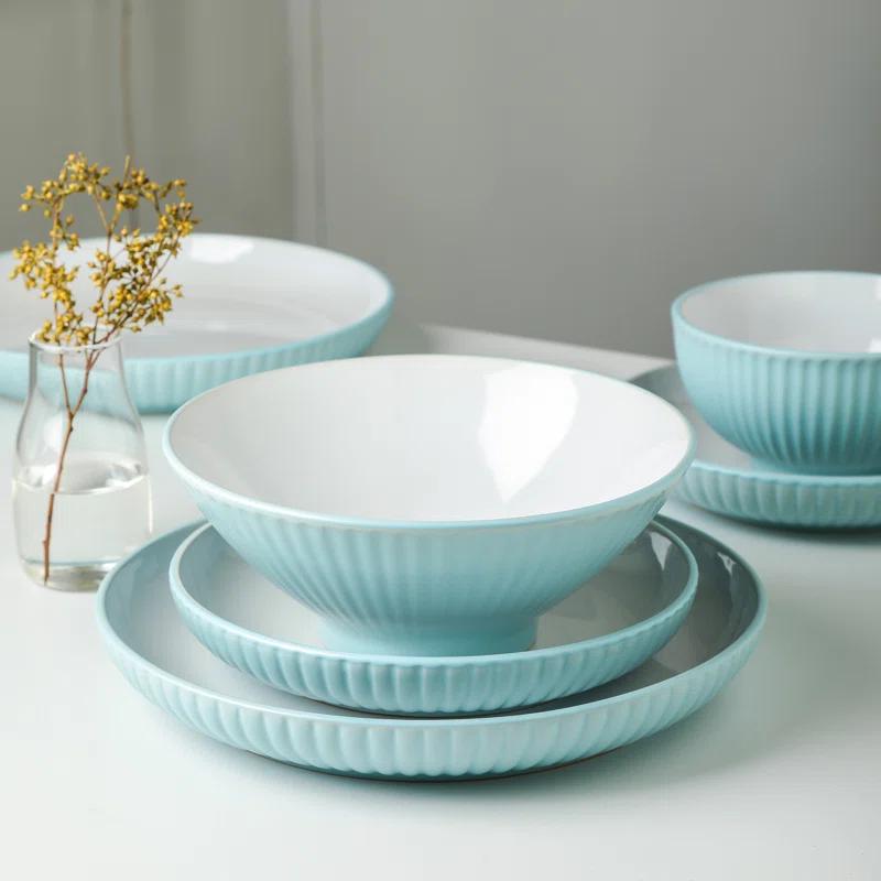 Lustra 16 Piece Stoneware Dinnerware Set - Service for 4