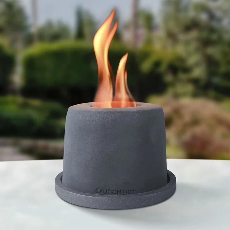 Kante Concrete Bio-Ethanol Smokeless Fire Pit Table