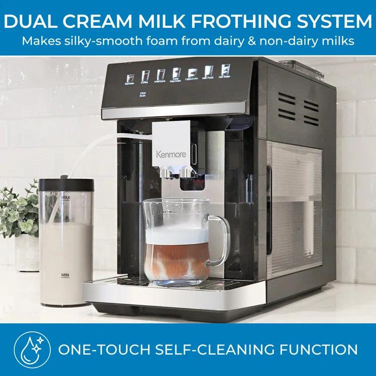 Kenmore Kenmore Super Automatic Espresso Machine with Dual Cream System Milk Frother & Grinder