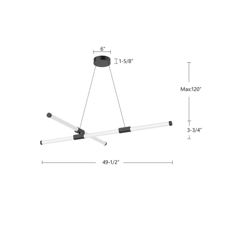 Kuzco Lighting Akari 2 - Light Dimmable LED Modern Linear Chandelier