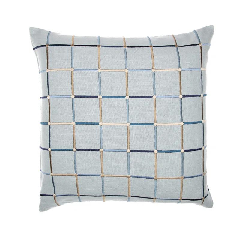 Embroidered Cotton Throw Pillow