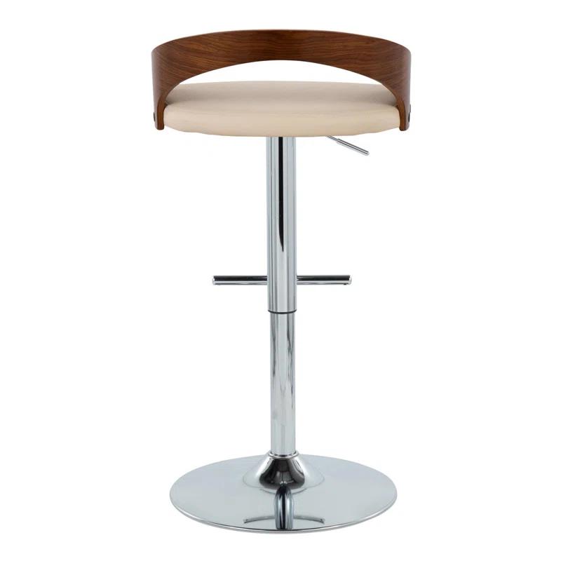 Grotto Swivel Upholstered Adjustable Height Counter Stool with Metal Frame (Set of 2)