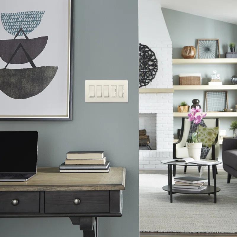 Legrand Radiant 5-Gang Decorator Rocker Screwless Wall Plate & Reviews | Wayfair