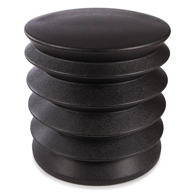 Black Ergonomic Drum Base Swivel Active Sitting Stool