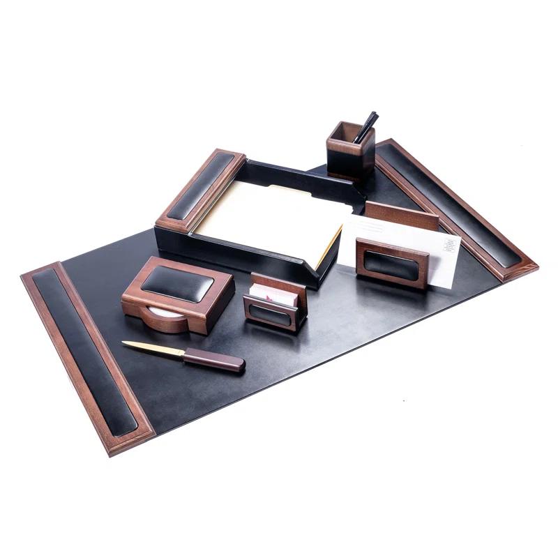 Dacasso Leather Desk Organizer Set