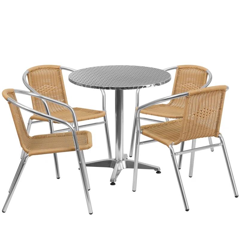 Flash Furniture Lila Round 5 Piece Dining Set